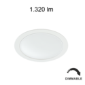 plafoniera led da incasso 14w 220/240v 3000k bianco ip40 beneito faure 3485