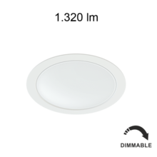 plafoniera led da incasso 14w 220/240v 3000k bianco ip40 beneito faure 3485