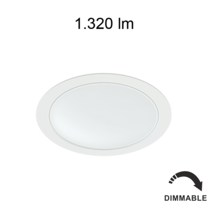 plafoniera led da incasso 14w 220/240v 3000k bianco ip40 beneito faure 3485