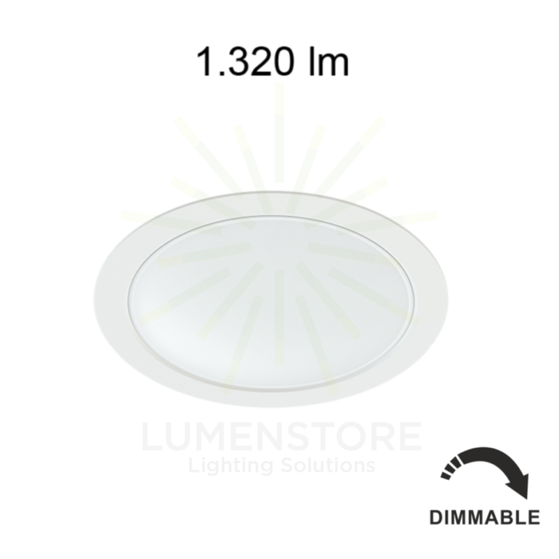 plafoniera led da incasso 14w 220/240v 3000k bianco ip40 beneito faure 3485