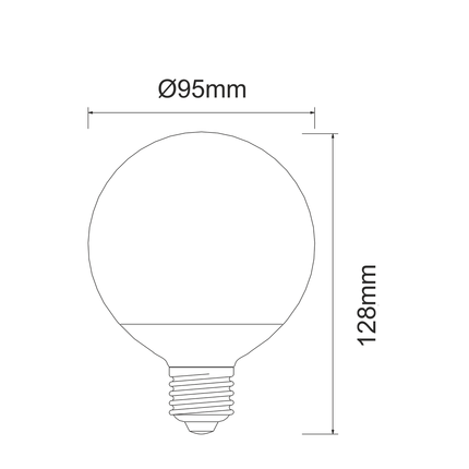 lampadina led globo e27 10w luce calda 830 beneito faure