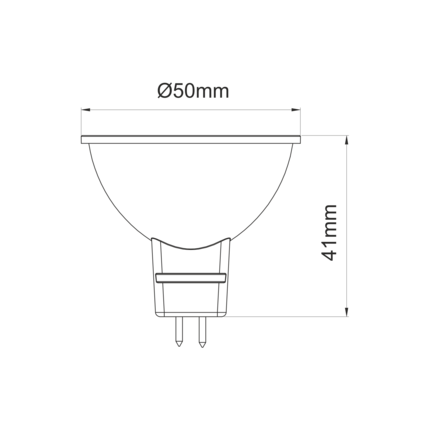 lampadina led uniform-line gu5.3 6w luce fredda 850 beneito faure