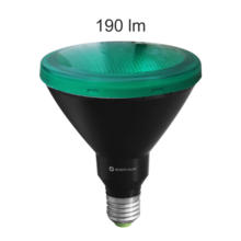 lampadina led r-line par38 e27 15w luce verde beneito faure ip65