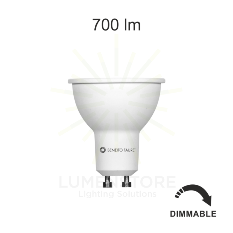 lampadina led system gu10 8w luce naturale 840 beneito faure dimmerabile