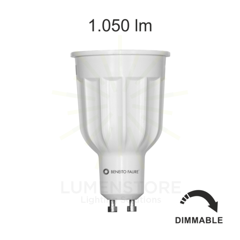 lampadina led power gu10 12w luce calda 827 beneito faure dimmerabile