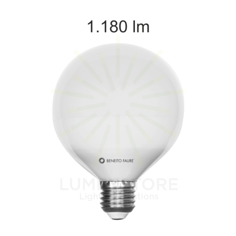 lampadina led globo e27 10w luce calda 827 beneito faure