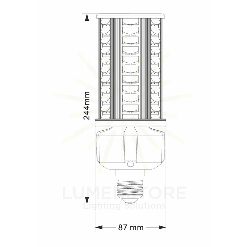 lampadina led obo e27 45w luce calda 722 beneito faure ip64