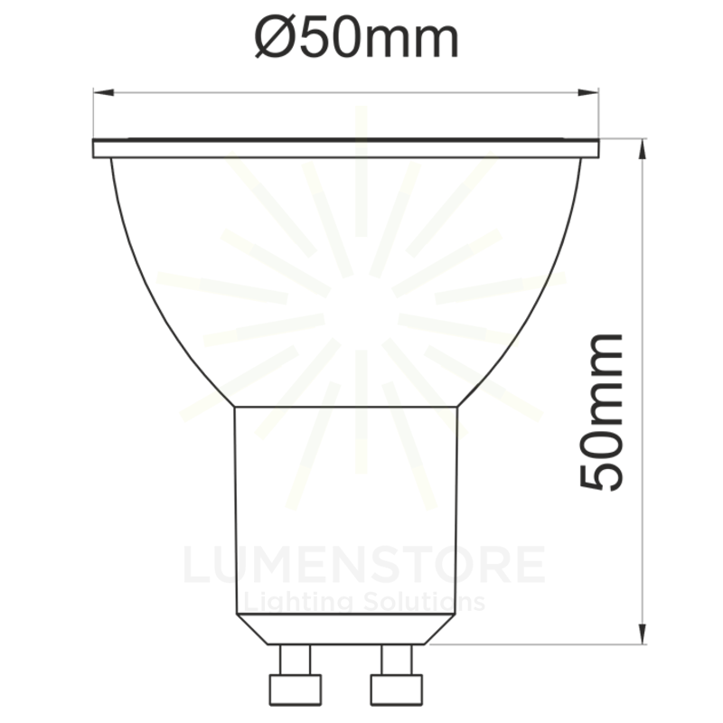 lampadina led hook gu10 6w  2700k 220/240v 827 beneito faure dimmerabile