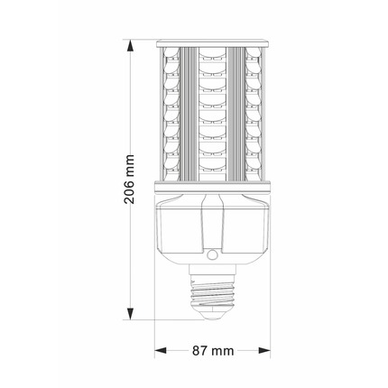 lampadina led obo e40 36w luce fredda 850 beneito faure ip64