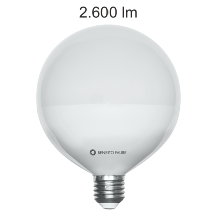 lampadina led globo e27 22w luce calda 830 beneito faure