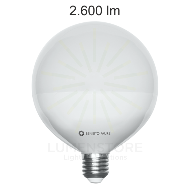 lampadina led globo e27 22w luce calda 830 beneito faure