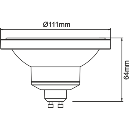 lampadina led dole ar111 gu10 15w luce calda 827 beneito faure