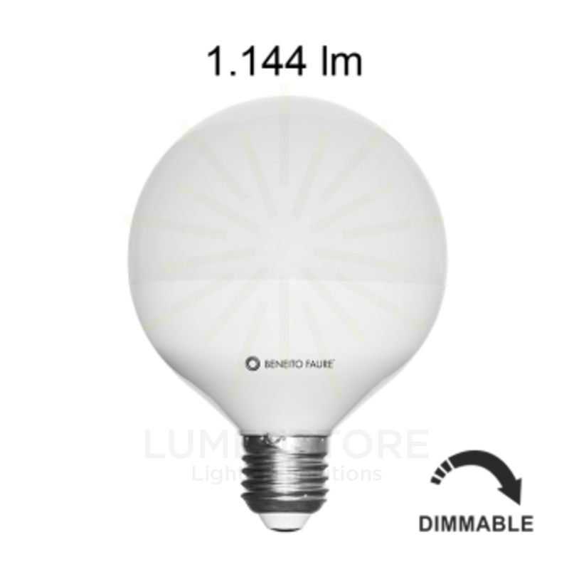 lampadina led globo e27 10w luce calda 830 beneito faure dimmerabile