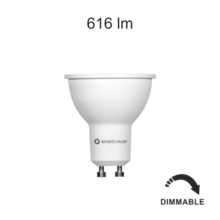 lampadina led hook gu10 6w  2700k 220/240v 827 beneito faure dimmerabile