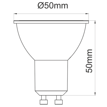 lampadina led narrow gu10 7w luce calda 827 beneito faure