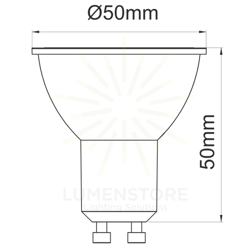 lampadina led narrow gu10 7w luce calda 827 beneito faure