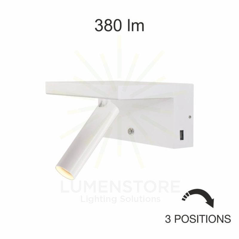 applique beam 5w luce calda 2700k beneito faure bianco