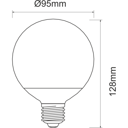 lampadina led globo e27 10w luce calda 830 beneito faure dimmerabile