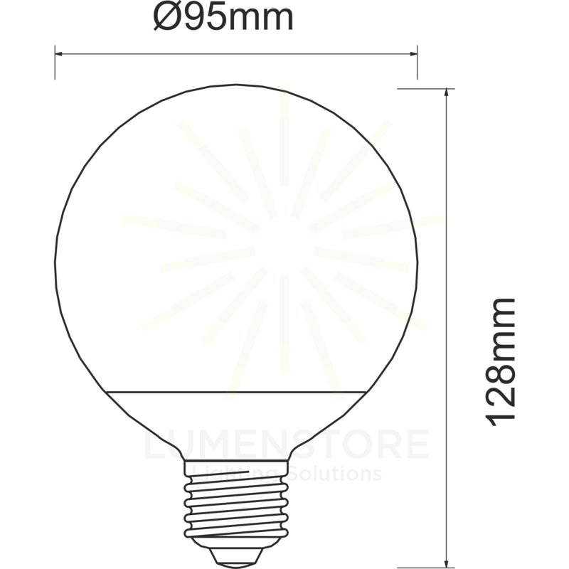 lampadina led globo e27 10w luce calda 830 beneito faure dimmerabile