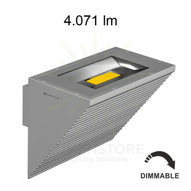 faretto comet 40w luce calda 2700k beneito faure grigio ip65 ik08