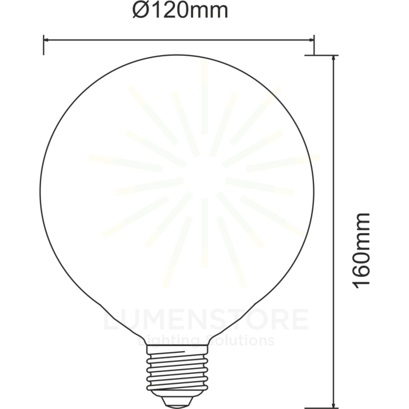 lampadina led globo e27 22w luce calda 827 beneito faure