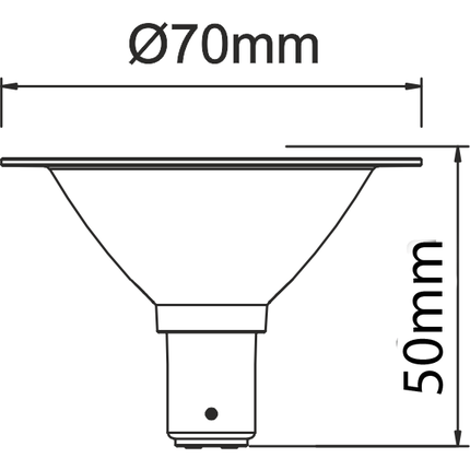 lampadina led max ar70 ba15d 7w  2700k 12v 3569