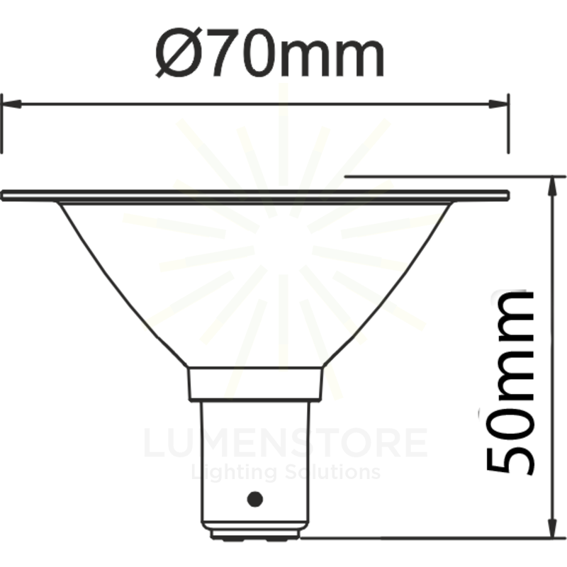 lampadina led max ar70 ba15d 7w  2700k 12v 3569