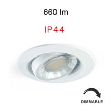 faretto led da incasso 8w 220/240v 3000k bianco ip44 beneito faure 3952