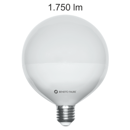 lampadina led globo e27 16w luce calda 827 beneito faure