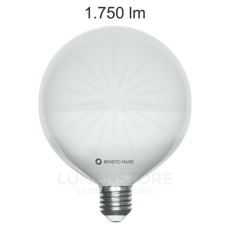 lampadina led globo e27 16w luce calda 827 beneito faure