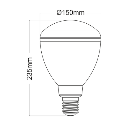 lampadina led cup e40 45w luce calda 830 beneito faure