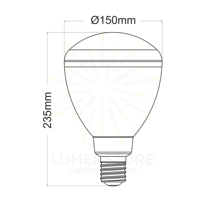 lampadina led cup e40 45w luce calda 830 beneito faure