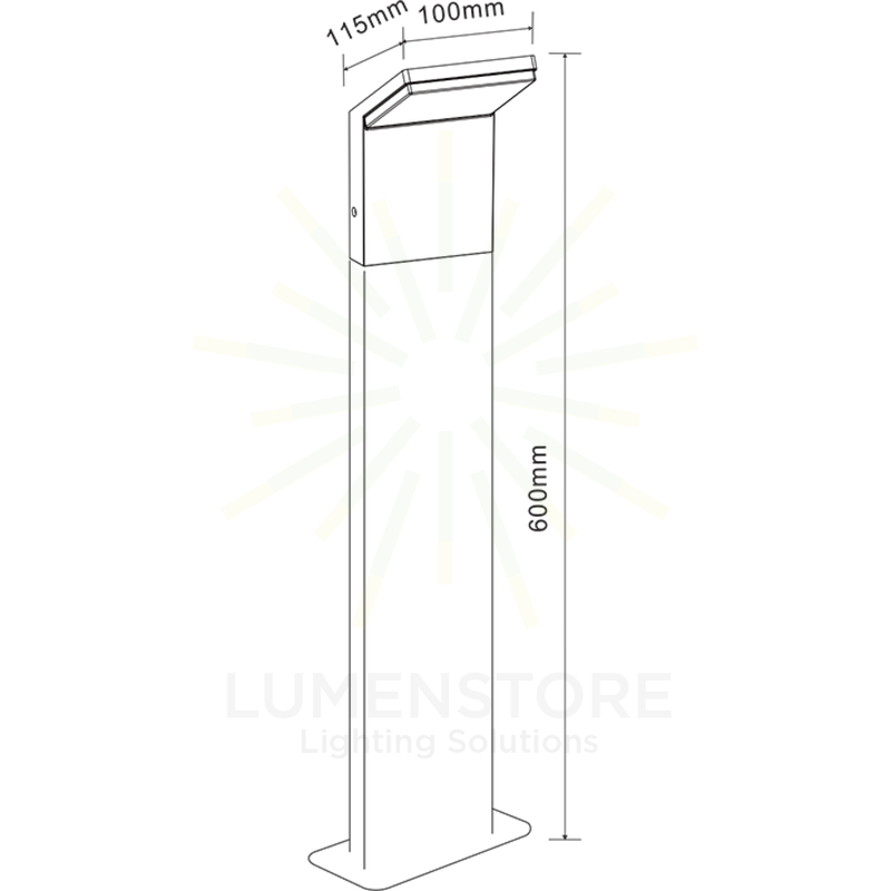 paletto led 9w 220/240v 4000k bianco 60cm ip54 beneito faure 3586