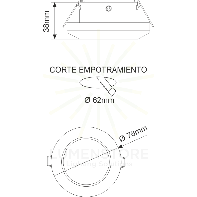 faretto da incasso bathroom gu5.3 beneito faure alluminio ip44