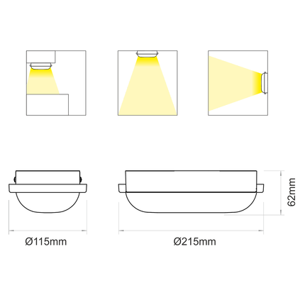 applique da esterno zibor 12w luce calda 830 beneito faure ip65