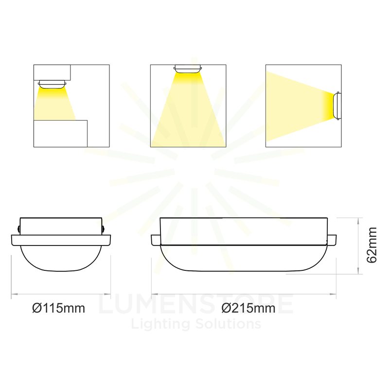 applique da esterno zibor 12w luce calda 830 beneito faure ip65