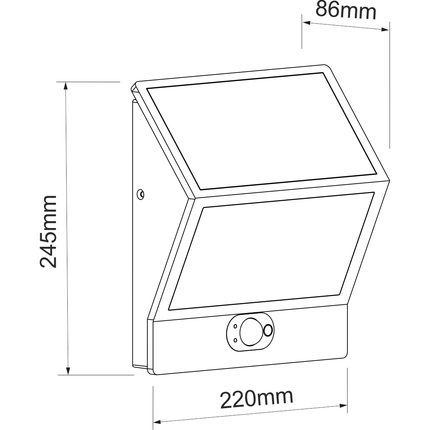 applique energia solare egna 3w luce naturale 840 beneito faure bianco ip54 ik08