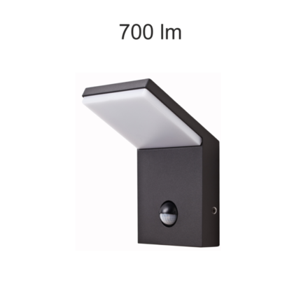 applique led da superficie 9w 220/240v 3000k nero ip54 beneito faure 3584
