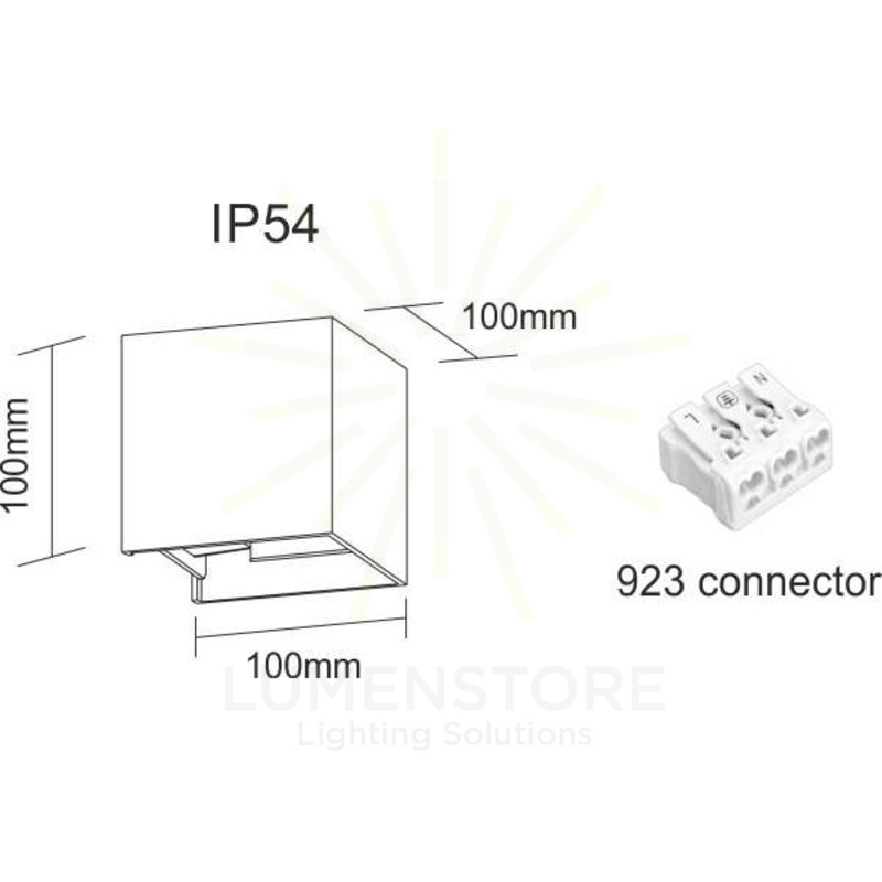 applique da esterno lek 6.8w luce calda 830 beneito faure nero ip54