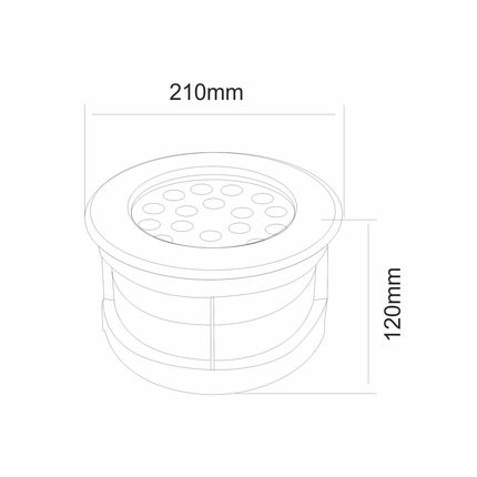 faretto led da incasso 17w 100/277v 3000k grigio ip65 beneito faure 4135