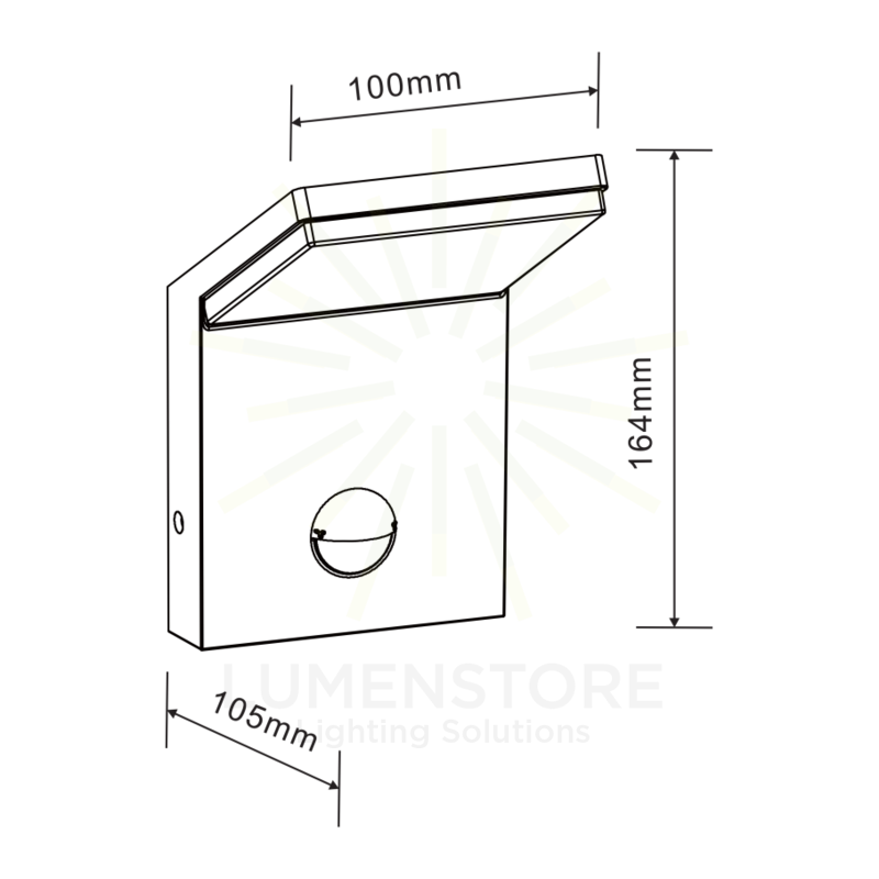 applique led da superficie 9w 220/240v 3000k bianco ip54 beneito faure 3585