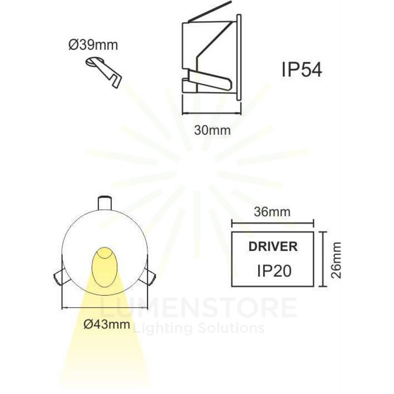 faretto da esterno polo 2w luce calda 832 beneito faure nero ip54