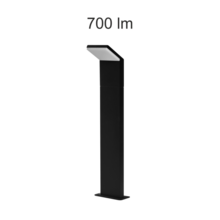 lampione cam 9w luce naturale 840 beneito faure nero 60cm ip54 ik08