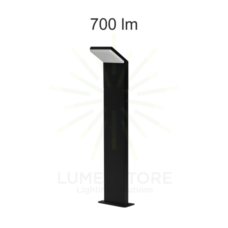 paletto led 9w 220/240v 4000k nero 60cm ip54 beneito faure 3590