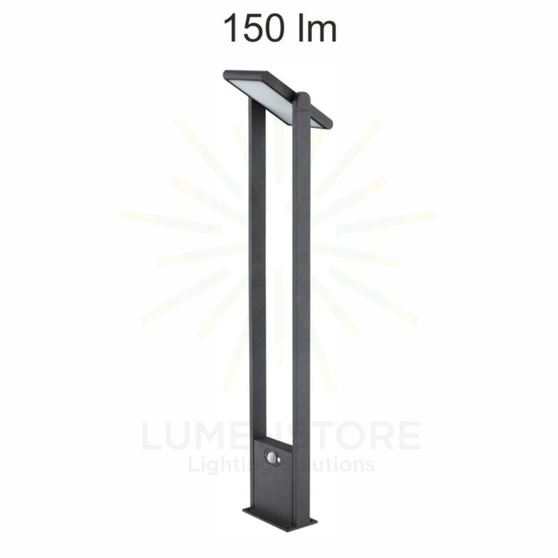 lampada energia solare popa 1.6w luce naturale 840 beneito faure nero 100cm ip54 ik08