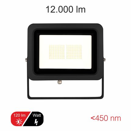 proiettore sky 100w luce calda 822 beneito faure nero ip65 ik08