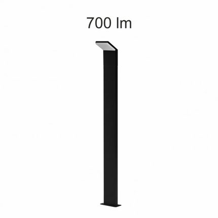 paletto led 9w 220/240v 3000k nero 110cm ip54 beneito faure 3753