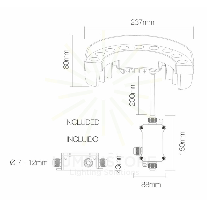 faretto da esterno signal 9w luce calda 730 beneito faure nero ip65