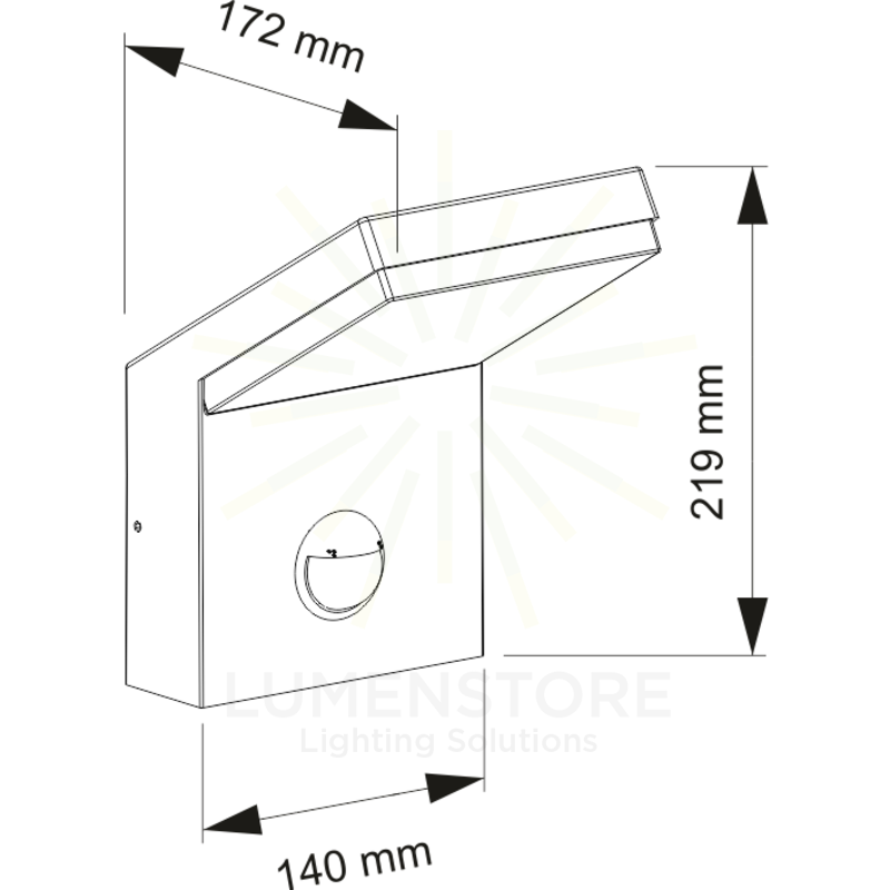 applique led da superficie 18w 100/240v 3000k bianco ip54 beneito faure 3886