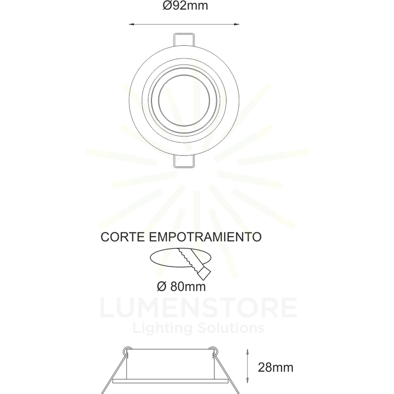 faretto da incasso one gu5.3 beneito faure alluminio